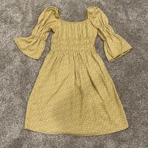 Roolee Boutique Mustard-Floral Dress